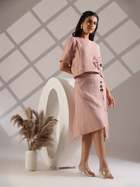 She furn colour in co-ord set with hand bead work