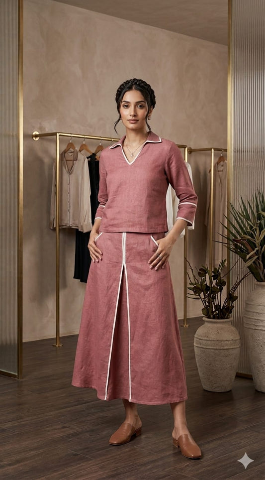 Mauve linen co-ord set