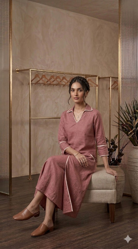 Mauve linen co-ord set