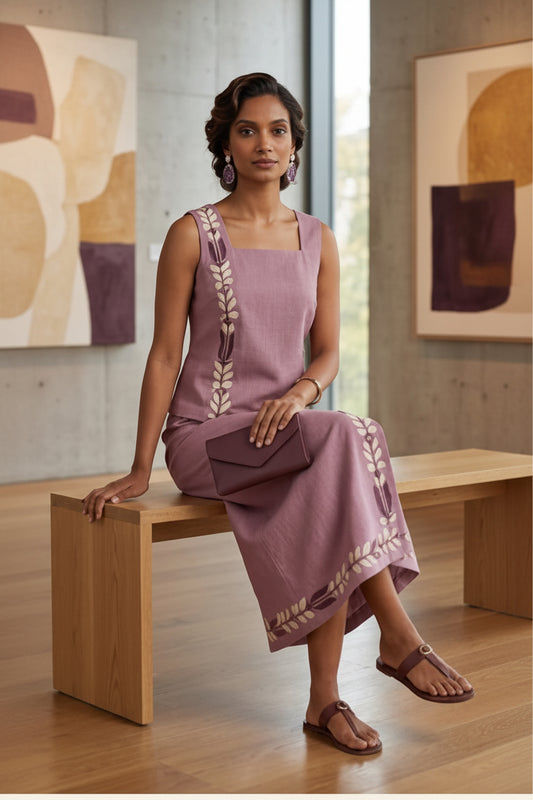 lavender mist  linen co-ord set